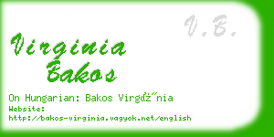 virginia bakos business card